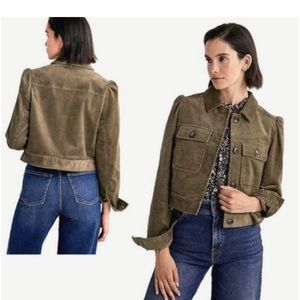 Boden Cropped Cord Jacket green size US 16/18 UK 20 NWT  U0087 SGR